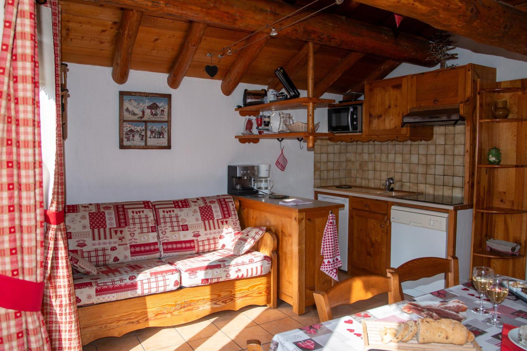 Appartement Cosy Pour 4 Personnes En Chalet De Pierres Saint-Martin-de-Belleville Luaran gambar