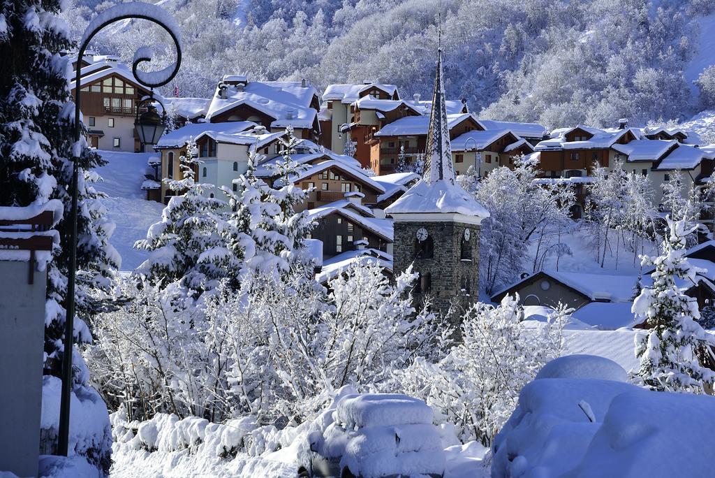 Appartement Cosy Pour 4 Personnes En Chalet De Pierres Saint-Martin-de-Belleville Luaran gambar