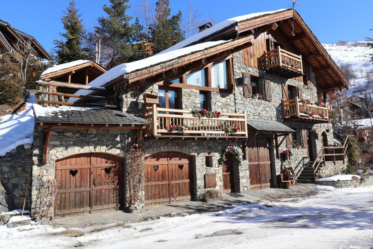 Appartement Cosy Pour 4 Personnes En Chalet De Pierres Saint-Martin-de-Belleville Luaran gambar