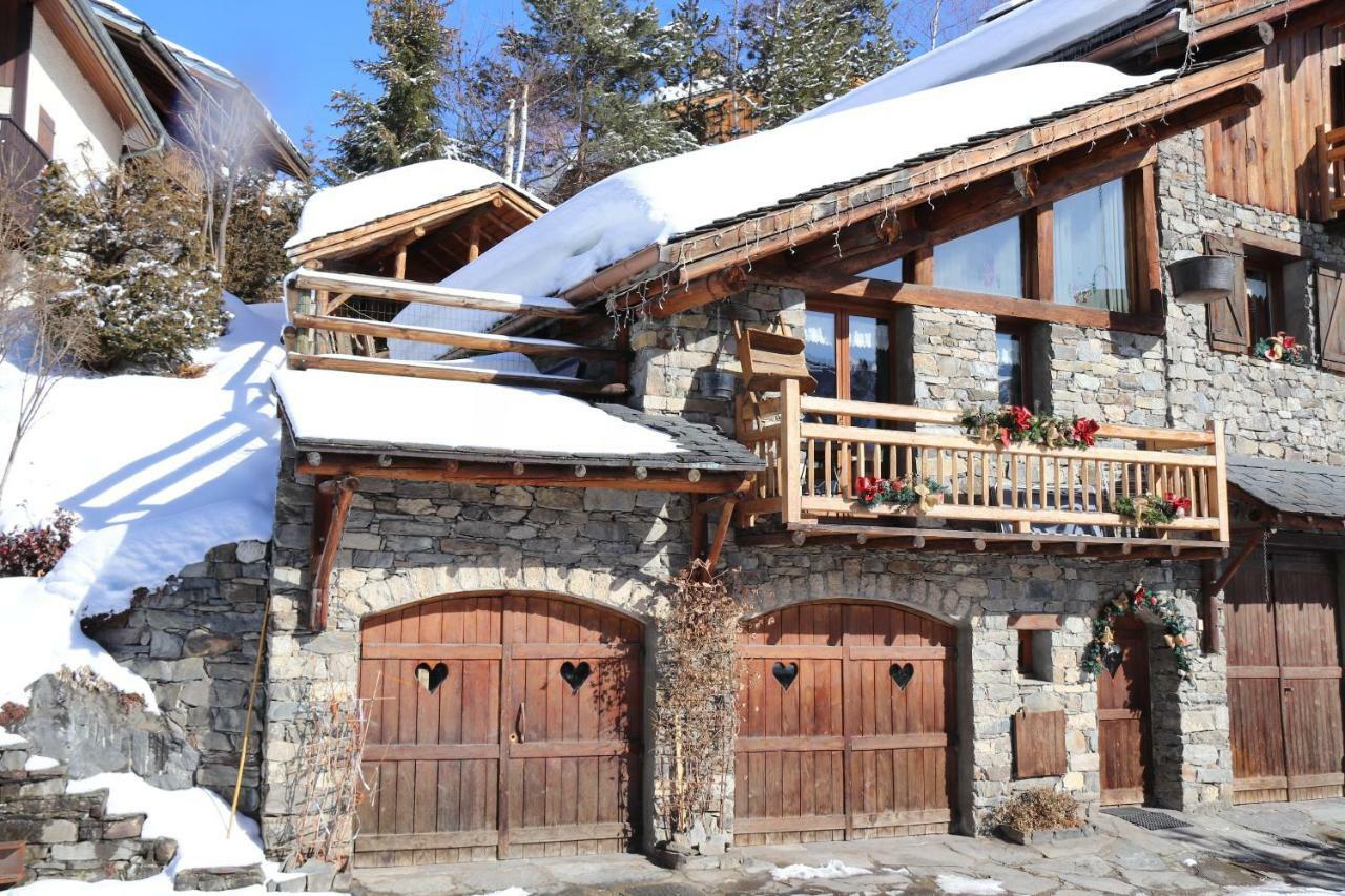 Appartement Cosy Pour 4 Personnes En Chalet De Pierres Saint-Martin-de-Belleville Luaran gambar